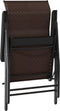 vidaXL - Tuinstoelen - 2 - st - inklapbaar - poly - rattan - bruin