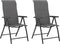 vidaXL - Tuinstoelen - 2 - st - inklapbaar - poly - rattan - grijs