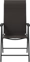 vidaXL - Tuinstoelen - 2 - st - inklapbaar - poly - rattan - zwarte - koffiekleur
