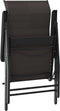 vidaXL - Tuinstoelen - 2 - st - inklapbaar - poly - rattan - zwarte - koffiekleur