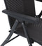 vidaXL - Tuinstoelen - 2 - st - inklapbaar - poly - rattan - zwarte - koffiekleur