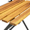vidaXL - Tuinstoelen - 2 - st - inklapbaar - staal - en - massief - acaciahout