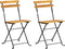 vidaXL - Tuinstoelen - 2 - st - inklapbaar - staal - en - massief - acaciahout