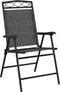 vidaXL - Tuinstoelen - 2 - st - inklapbaar - staal - en - textileen - gemêleerd - grijs