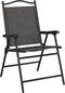 vidaXL - Tuinstoelen - 2 - st - inklapbaar - staal - en - textileen - gemêleerd - grijs