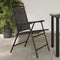 vidaXL - Tuinstoelen - 2 - st - inklapbaar - staal - en - textileen - gemêleerd - grijs