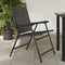 vidaXL - Tuinstoelen - 2 - st - inklapbaar - staal - en - textileen - gemêleerd - grijs