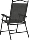 vidaXL - Tuinstoelen - 2 - st - inklapbaar - staal - en - textileen - gemêleerd - grijs