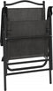 vidaXL - Tuinstoelen - 2 - st - inklapbaar - staal - en - textileen - gemêleerd - grijs