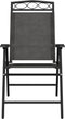 vidaXL - Tuinstoelen - 2 - st - inklapbaar - staal - en - textileen - gemêleerd - grijs