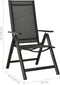 vidaXL - Tuinstoelen - 2 - st - inklapbaar - textileen - aluminium - zwart