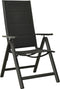 vidaXL - Tuinstoelen - 2 - st - inklapbaar - textileen - aluminium - zwart
