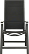 vidaXL - Tuinstoelen - 2 - st - inklapbaar - textileen - aluminium - zwart