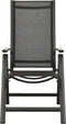 vidaXL - Tuinstoelen - 2 - st - inklapbaar - textileen - aluminium - zwart
