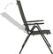 vidaXL - Tuinstoelen - 2 - st - inklapbaar - textileen - aluminium - zwart