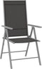 vidaXL - Tuinstoelen - 2 - st - inklapbaar - textileen - zwart