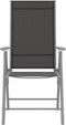 vidaXL - Tuinstoelen - 2 - st - inklapbaar - textileen - zwart