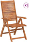 vidaXL - Tuinstoelen - 2 - st - inklapbaar - verstelbaar - massief - acaciahout