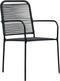 vidaXL - Tuinstoelen - 2 - st - katoenen - touw - en - staal - zwart