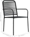 vidaXL - Tuinstoelen - 2 - st - katoenen - touw - en - staal - zwart