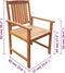 vidaXL - Tuinstoelen - 2 - st - massief - acaciahout - bruin