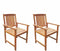 vidaXL - Tuinstoelen - 2 - st - massief - acaciahout - bruin
