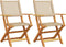 vidaXL - Tuinstoelen - 2 - st - massief - acaciahout - en - poly - rattan - beige
