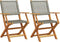 vidaXL - Tuinstoelen - 2 - st - massief - acaciahout - en - poly - rattan - grijs