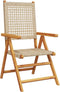 vidaXL - Tuinstoelen - 2 - st - massief - acaciahout - en - poly - rattan - beige