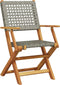 vidaXL - Tuinstoelen - 2 - st - massief - acaciahout - en - poly - rattan - grijs