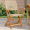 vidaXL - Tuinstoelen - 2 - st - massief - acaciahout - en - poly - rattan - beige