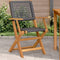 vidaXL - Tuinstoelen - 2 - st - massief - acaciahout - en - poly - rattan - zwart
