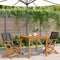 vidaXL - Tuinstoelen - 2 - st - massief - acaciahout - en - poly - rattan - zwart