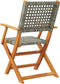 vidaXL - Tuinstoelen - 2 - st - massief - acaciahout - en - poly - rattan - grijs
