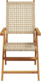vidaXL - Tuinstoelen - 2 - st - massief - acaciahout - en - poly - rattan - beige