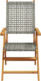 vidaXL - Tuinstoelen - 2 - st - massief - acaciahout - en - poly - rattan - grijs