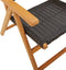 vidaXL - Tuinstoelen - 2 - st - massief - acaciahout - en - poly - rattan - zwart