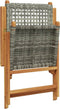 vidaXL - Tuinstoelen - 2 - st - massief - acaciahout - en - poly - rattan - grijs