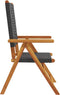 vidaXL - Tuinstoelen - 2 - st - massief - acaciahout - en - poly - rattan - zwart