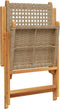 vidaXL - Tuinstoelen - 2 - st - massief - acaciahout - en - poly - rattan - beige