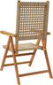 vidaXL - Tuinstoelen - 2 - st - massief - acaciahout - en - poly - rattan - beige
