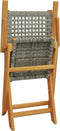 vidaXL - Tuinstoelen - 2 - st - massief - acaciahout - en - poly - rattan - grijs
