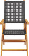 vidaXL - Tuinstoelen - 2 - st - massief - acaciahout - en - poly - rattan - zwart