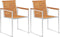 vidaXL - Tuinstoelen - 2 - st - massief - acaciahout - en - roestvrij - staal