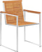 vidaXL - Tuinstoelen - 2 - st - massief - acaciahout - en - roestvrij - staal