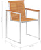 vidaXL - Tuinstoelen - 2 - st - massief - acaciahout - en - roestvrij - staal