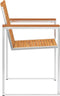 vidaXL - Tuinstoelen - 2 - st - massief - acaciahout - en - roestvrij - staal