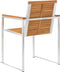 vidaXL - Tuinstoelen - 2 - st - massief - acaciahout - en - roestvrij - staal