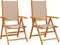 vidaXL - Tuinstoelen - 2 - st - massief - acaciahout - en - stof - taupe