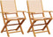 vidaXL - Tuinstoelen - 2 - st - massief - acaciahout - en - stof - beige